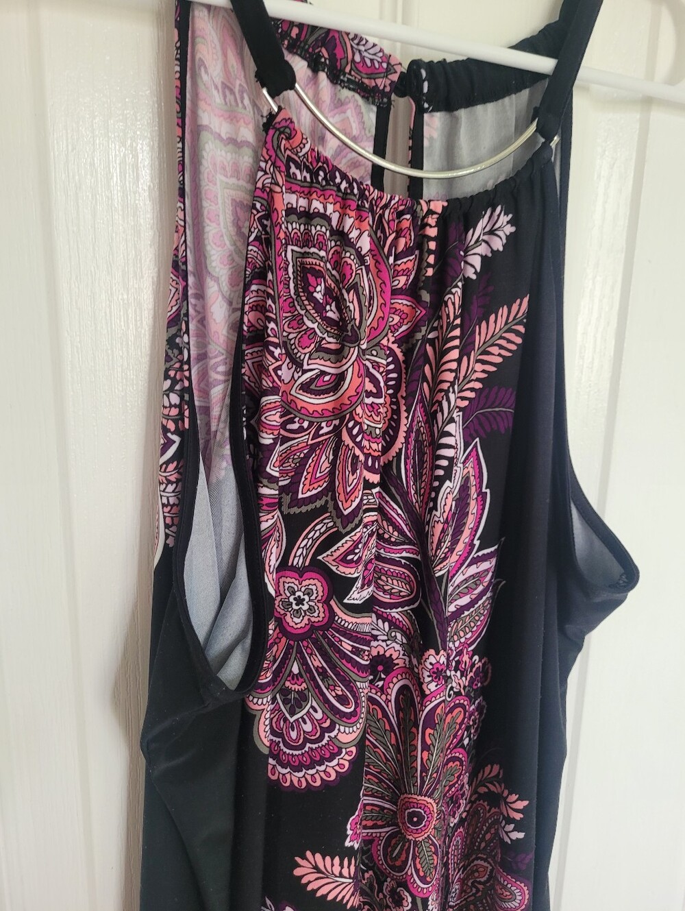 INC Paisley Midi Dresses  in Cream, Purple, Black, Brown, Pink - Picture 14 of 16